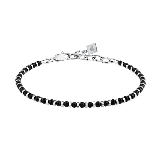 Bracciali uomo Morellato Pietre acciaio con agata nera S1733-1