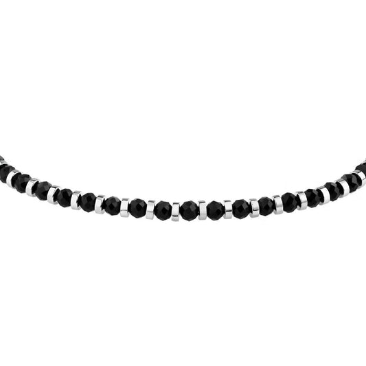 Bracciali uomo Morellato Pietre acciaio con agata nera S1733-2
