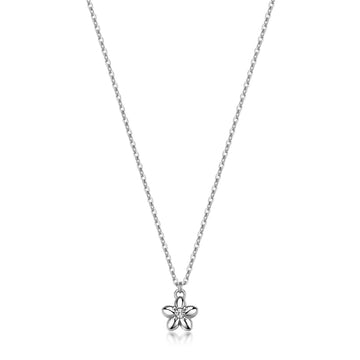 Collana catena S'Agapò Aurora in acciaio e cristalli fiore MISURA UNICA