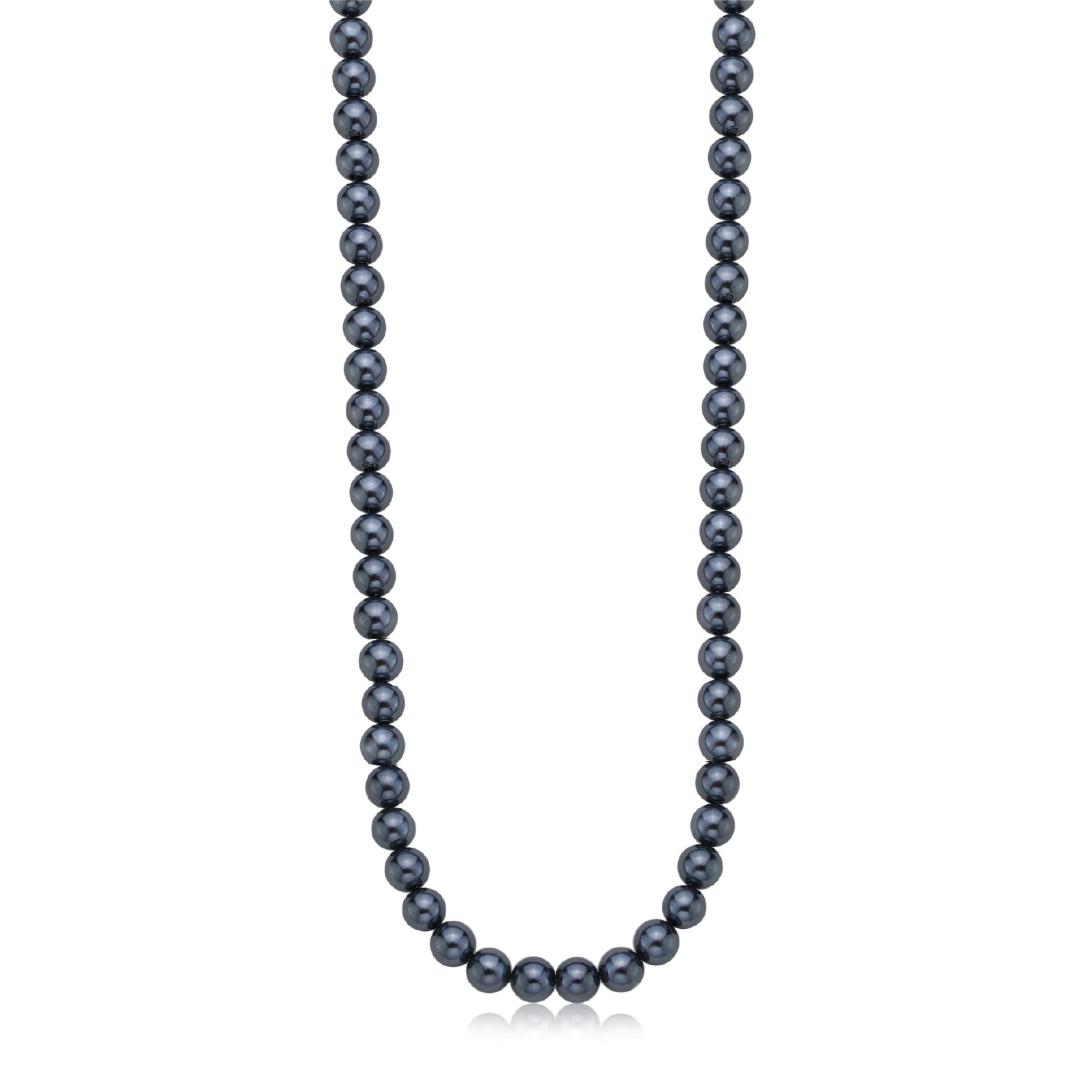 Collana S'agapõ in acciaio 316L con perle di colore grigio SA.SAT04
