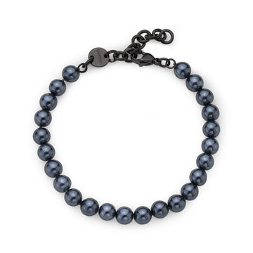 Bracciale con perle S'agapõ in acciaio 316L colore blu unisex SA.SAT14