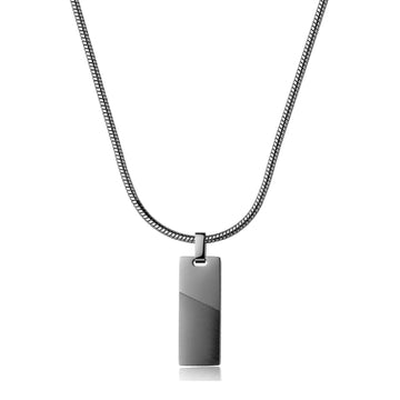 Collana S'agapõ Bound in acciaio pvd rutenio pendente da uomo MISURA UNICA
