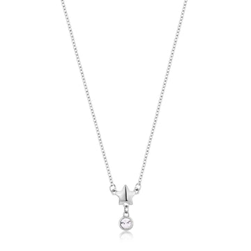 Collana girocollo S'agapõ in acciaio con stella e cristallo MISURA UNICA