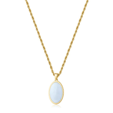 Collana catena S'agapõ Madame in acciaio pvd oro con ovale MISURA UNICA
