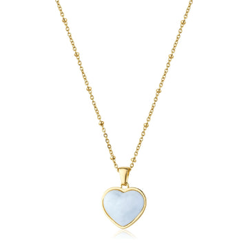 Collana catena S'agapõ Madame in acciaio pvd oro con cuore MISURA UNICA