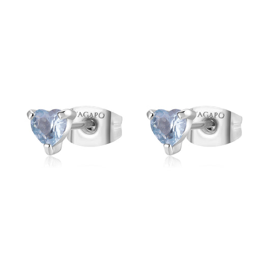 Orecchini S'agapõ in acciaio 316L con zircone azzurro da donna SA.SDZ105