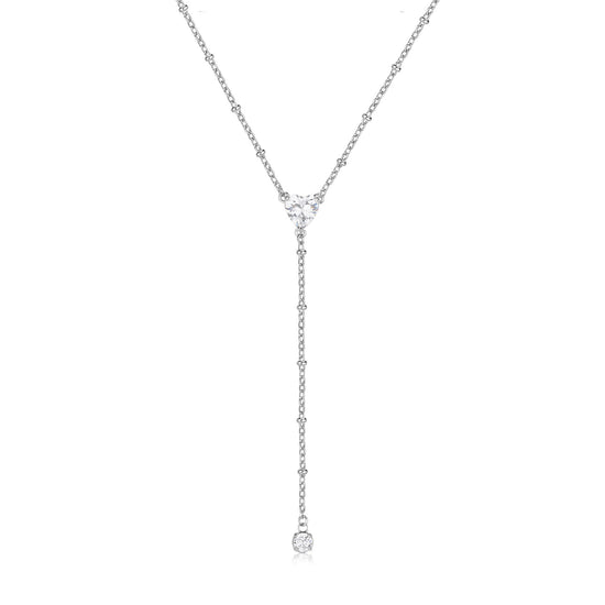 Collana girocollo donna S'agapõ acciaio con cuore e zirconi MISURA UNICA