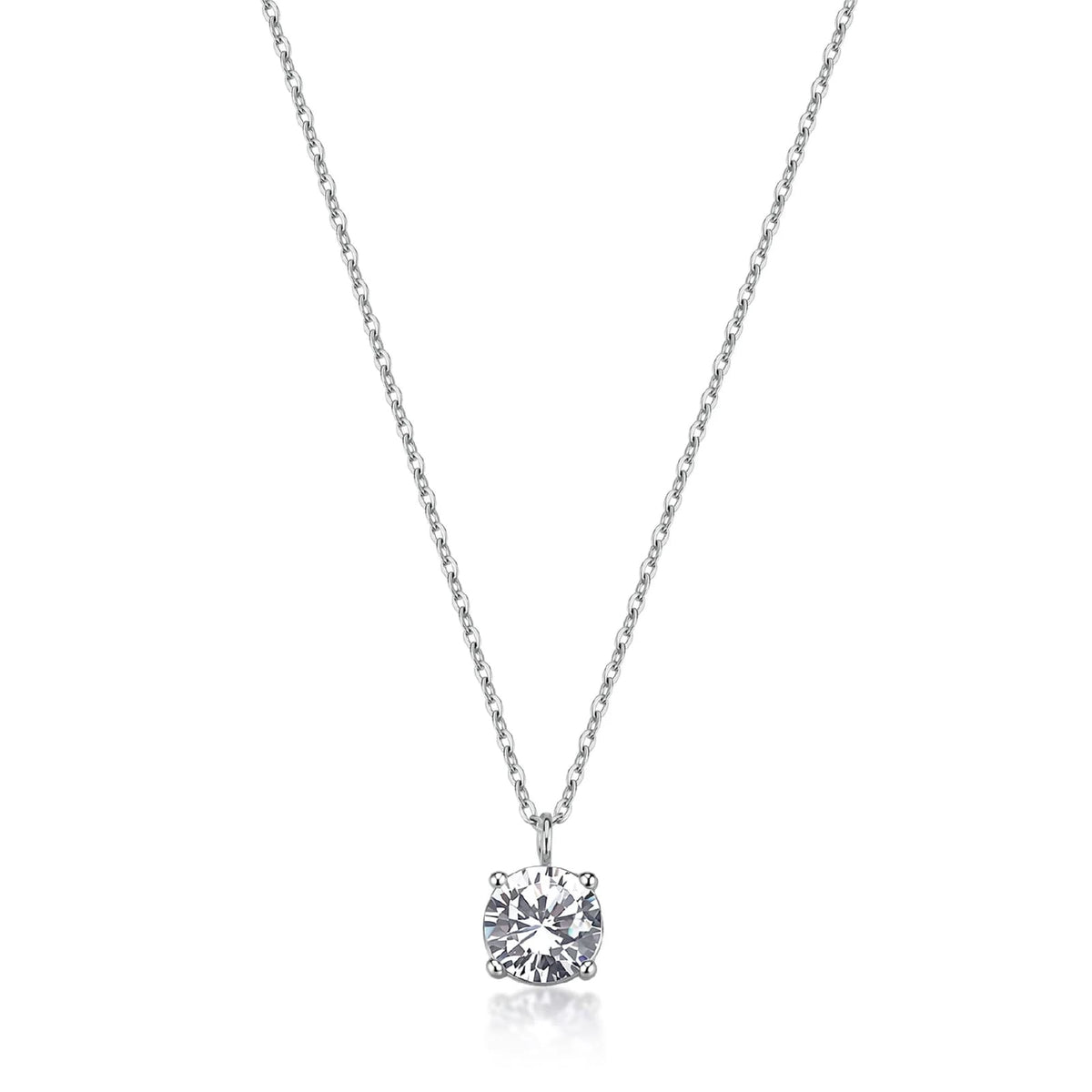 Collana punto luce S'Agapò Dazzly in acciaio e zircone MISURA UNICA