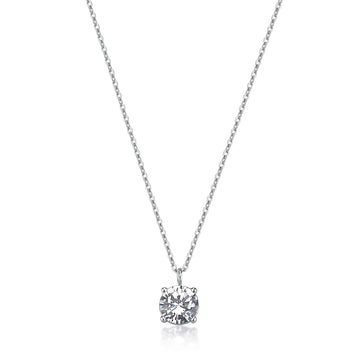 Collana punto luce S'Agapò Dazzly in acciaio e zircone MISURA UNICA