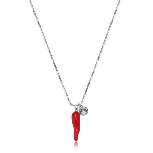 Collana pendente S'agapõ in acciaio 316L e cristallo da donna SA.SFE05