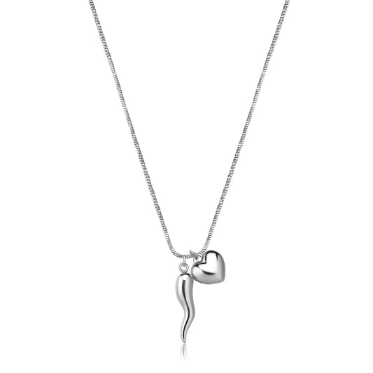 Collana con pendenti S'agapõ in acciaio 316L da donna SA.SFE07