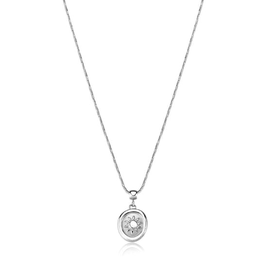 Collana girocollo S'agapõ Feelings acciaio con pendente sole MISURA UNICA