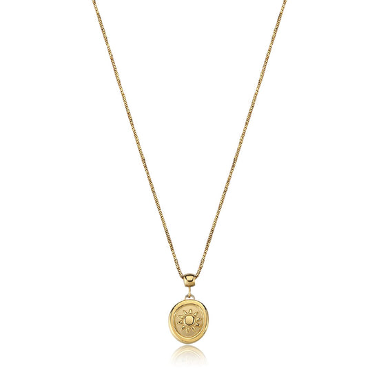 Collana S'agapõ Feelings acciaio dorato con pendente luna MISURA UNICA