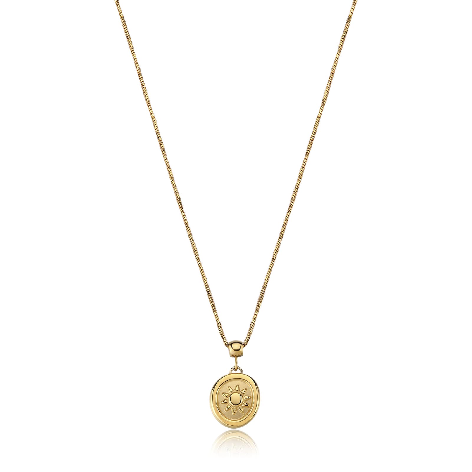 Collana S'agapõ Feelings acciaio dorato con pendente luna MISURA UNICA