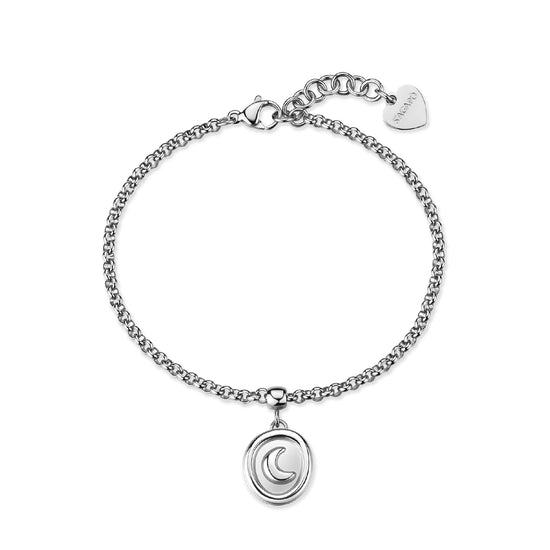 Bracciale S'agapõ Feelings con pendente satinato con luna 18,5 cm