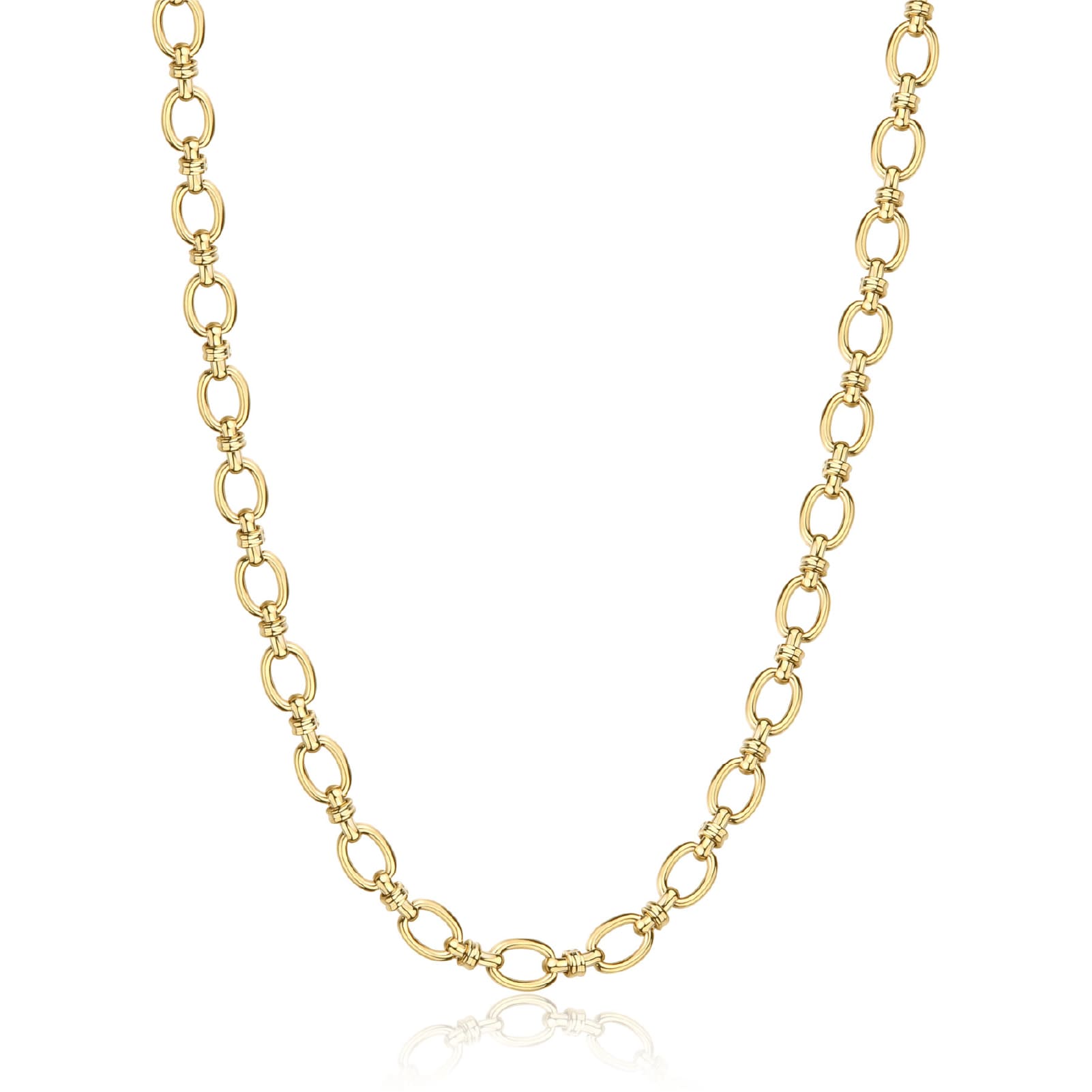 Collana con maglie spesse S'agapõ in acciaio dorato MISURA UNICA