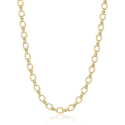 Collana con maglie spesse S'agapõ in acciaio dorato MISURA UNICA
