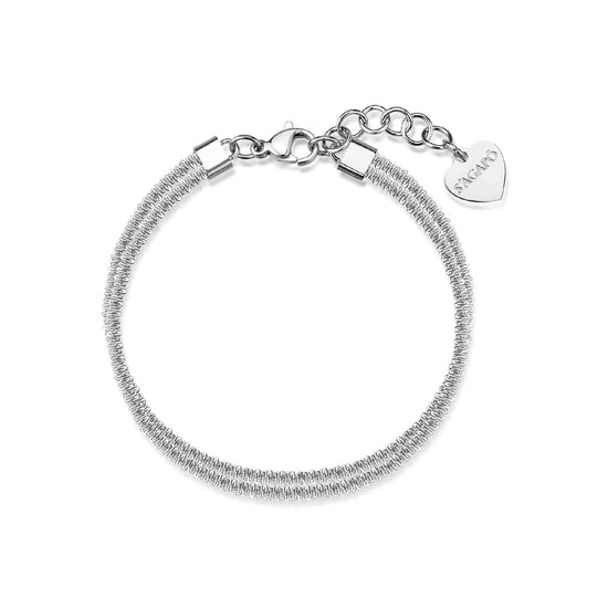 Bracciale catena multifilo da donna S'agapõ in acciaio 18,5 cm