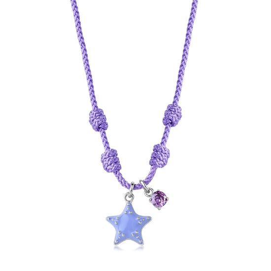 Collana chocker S'agapõ cordino viola e pendente stella donna MISURA UNICA