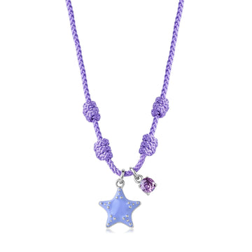 Collana chocker S'agapõ cordino viola e pendente stella donna MISURA UNICA