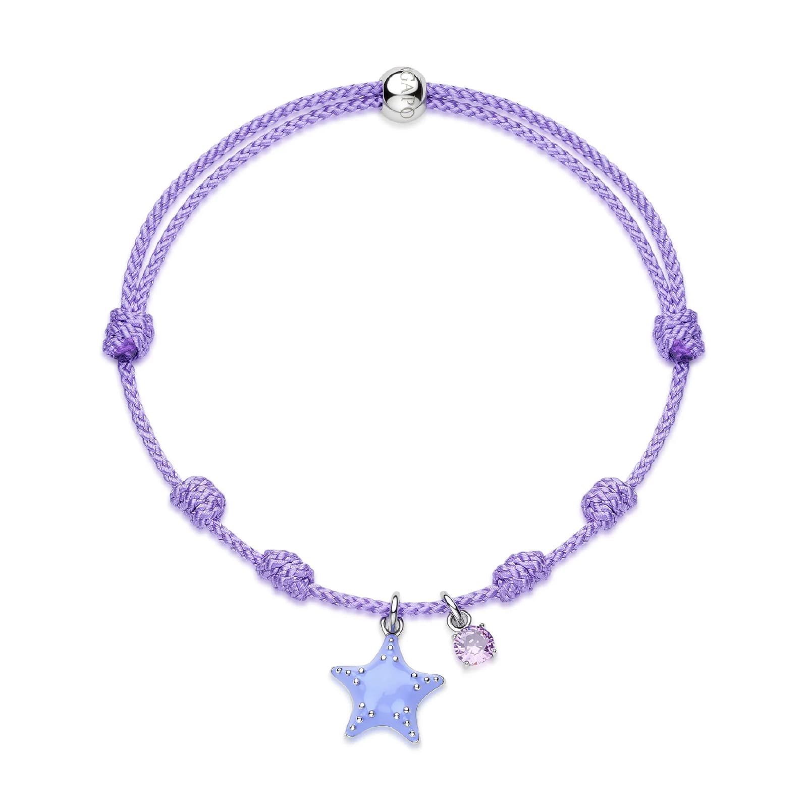 Bracciale S'agapõ cordino viola e pendente stella donna REGOLABILE