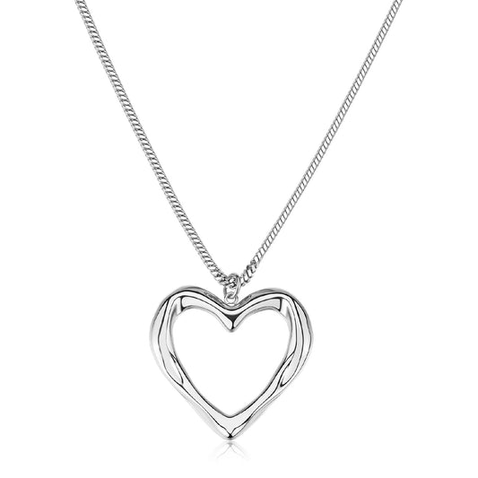 Collana donna S'agapõ in acciaio con pendente a cuore MISURA UNICA