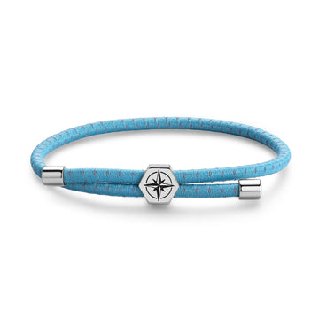 Bracciale S'agapõ in cordino elastico e rosa dei venti centrale elastico