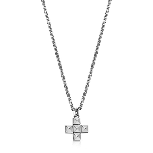 Collana da uomo S'agapõ acciaio ciondolo a forma di croce MISURA UNICA
