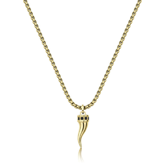 Collana S'agapõ Rouge con finitura pvd oro 14k con cornetto MISURA UNICA