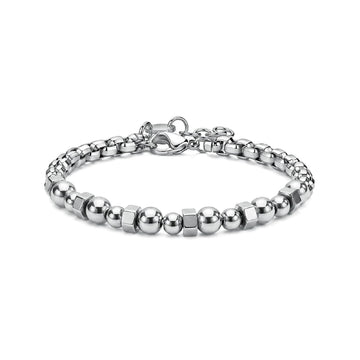 Bracciale catena S'Agapò Riot in acciaio con rondelle 21 cm