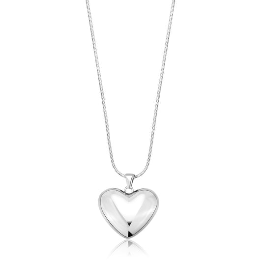 Collana con pendente cuore S'agapõ in acciaio 316L da donna SA.SSE09