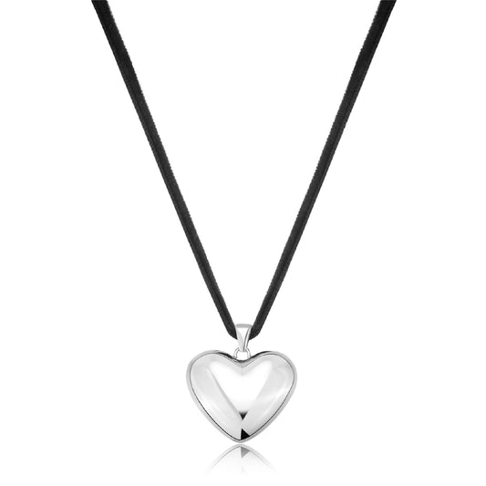 Collana con pendente cuore S'agapõ in acciaio 316L da donna SA.SSE15