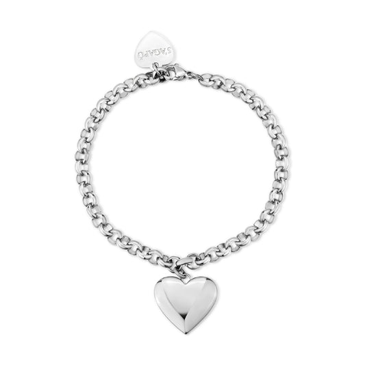 Bracciale con pendente S'agapõ in acciaio 316L da donna SA.SSE19