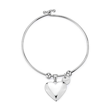 Bracciale rigido con pendente S'agapõ in acciaio 316L SA.SSE23