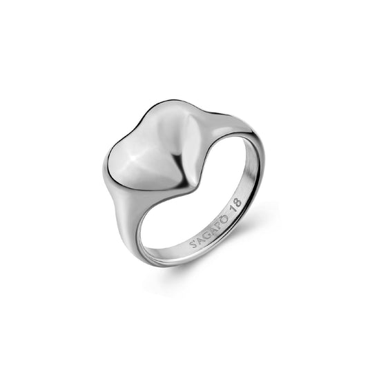 Anello S'agapõ  Stellar in acciaio a forma di cuore da donna 12