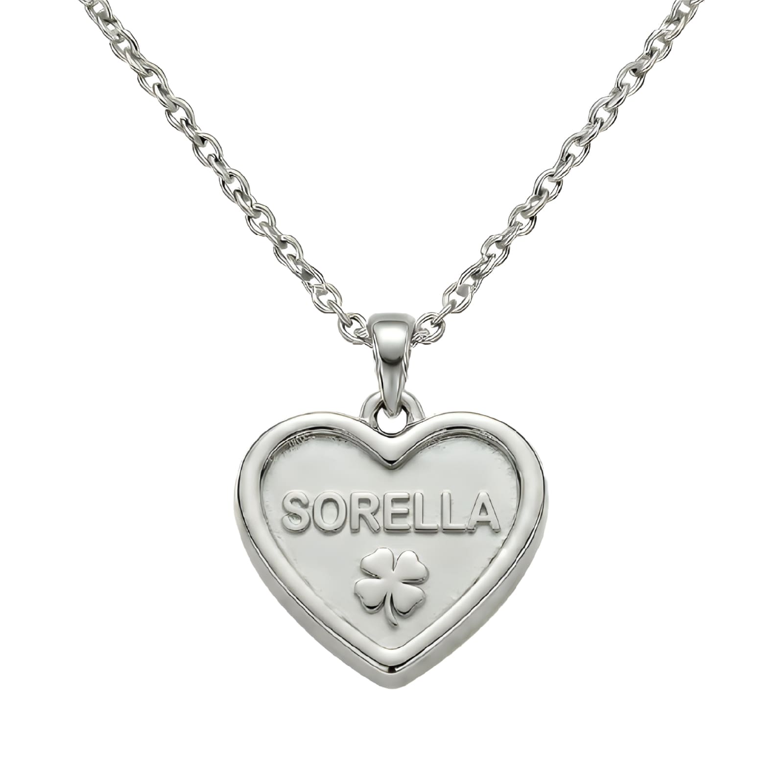Collana S'agapõ in acciaio pendente cuore e scritta “Sorella” MISURA UNICA