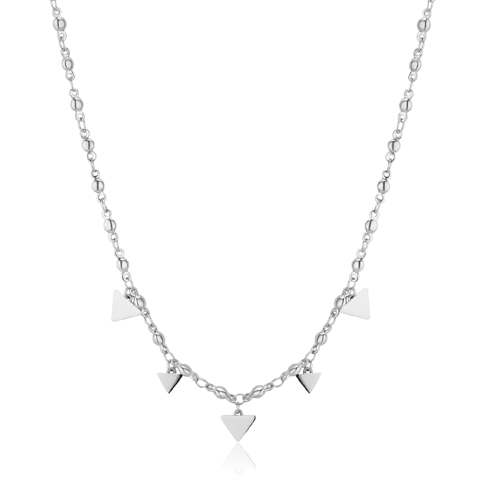 Collana girocollo donna S'agapõ acciaio pendenti triangolo MISURA UNICA