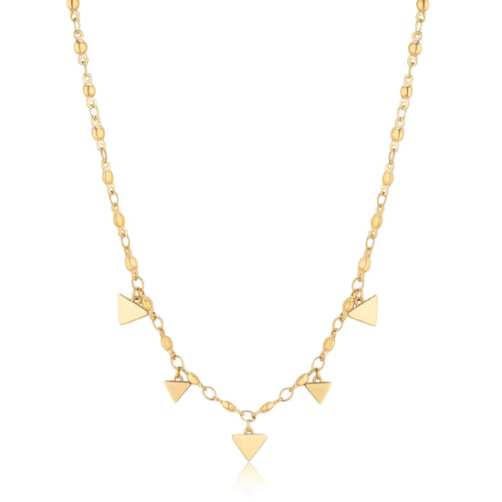 Collana girocollo donna S'agapõ acciaio corato e triangolini MISURA UNICA