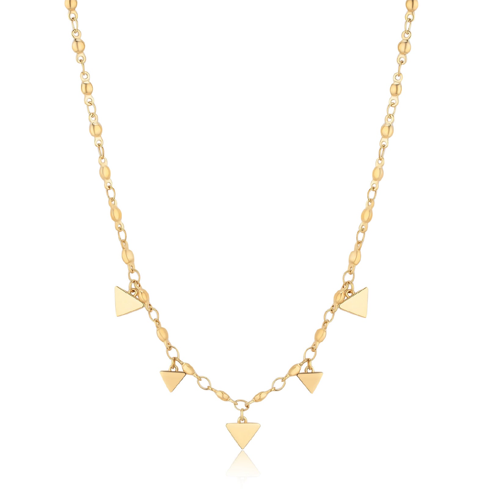Collana girocollo donna S'agapõ acciaio corato e triangolini MISURA UNICA
