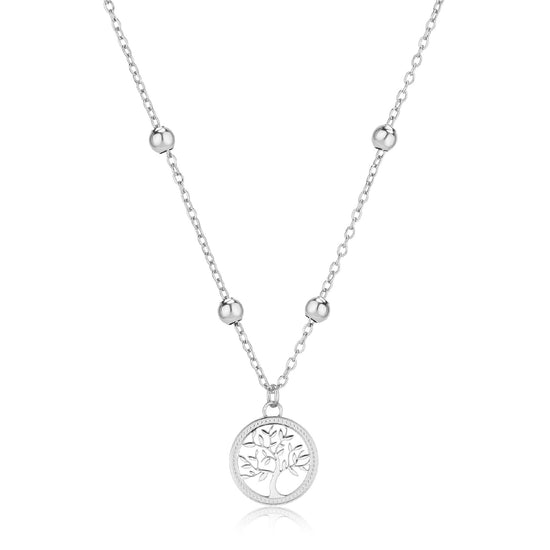 Collana girocollo S'agapõ acciaio ciondolo albero della vita MISURA UNICA