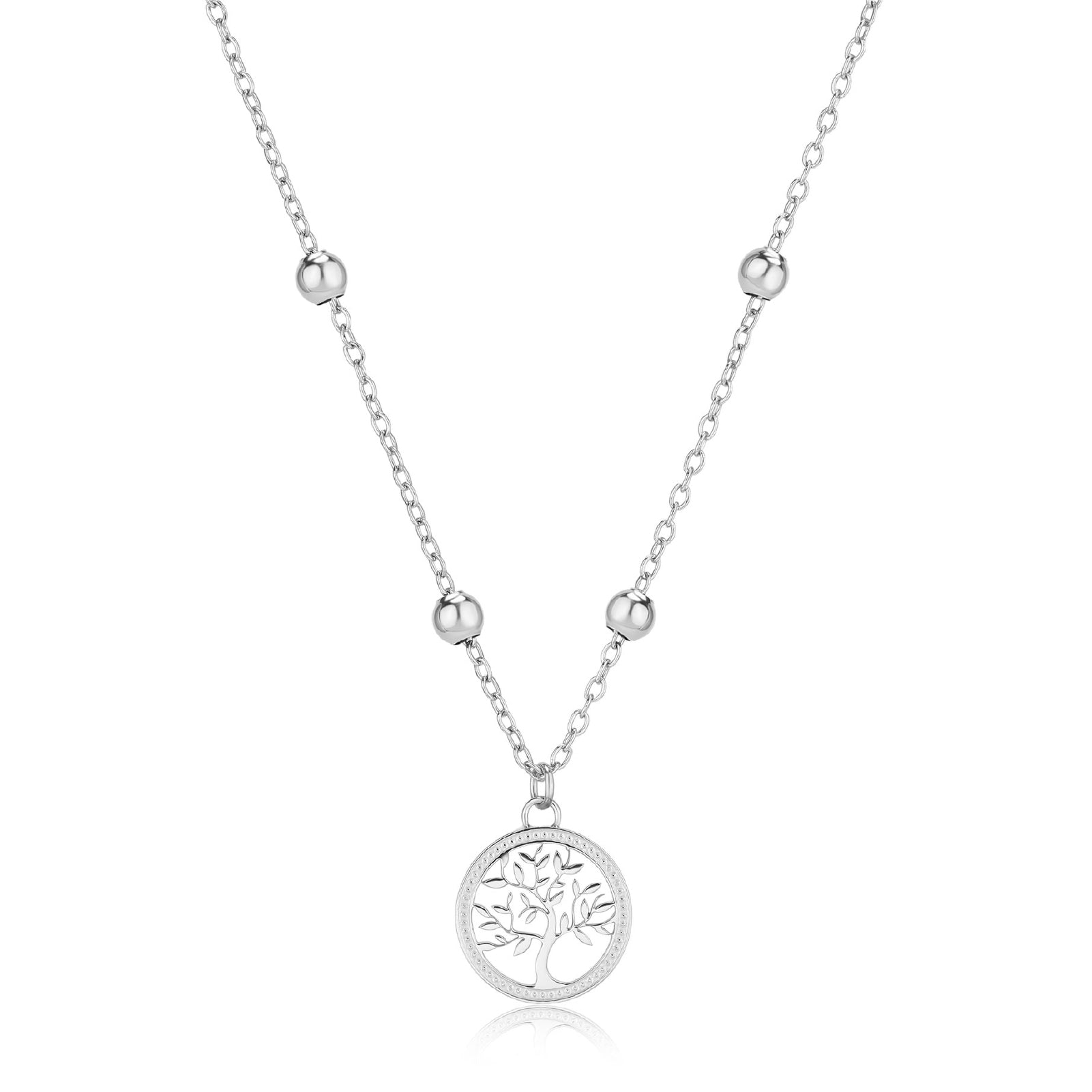 Collana girocollo S'agapõ acciaio ciondolo albero della vita MISURA UNICA