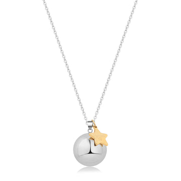 Collana chiama angeli donna S'agapõ in acciaio stella oro MISURA UNICA