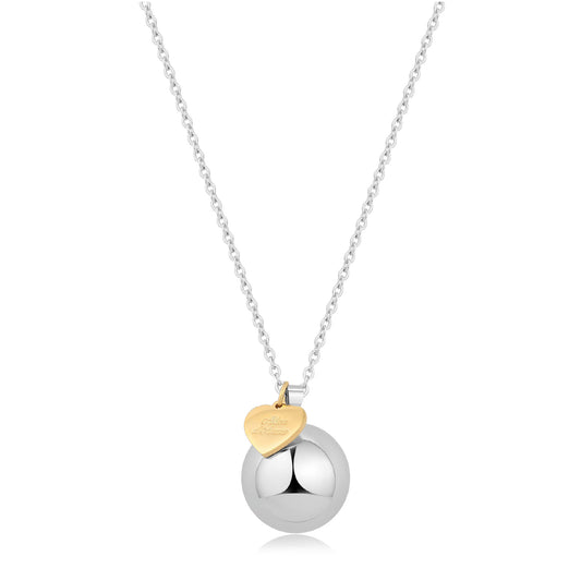 Collana chiama angeli donna S'agapõ in acciaio cuore oro MISURA UNICA
