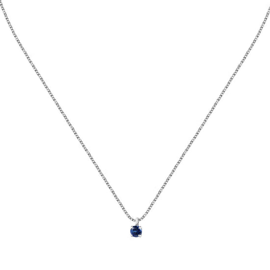 Collana punto luce donna Morellato Tesori argento zircone blu SAIW172-1
