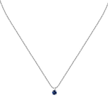 Collana punto luce donna Morellato Tesori argento zircone blu SAIW172-1
