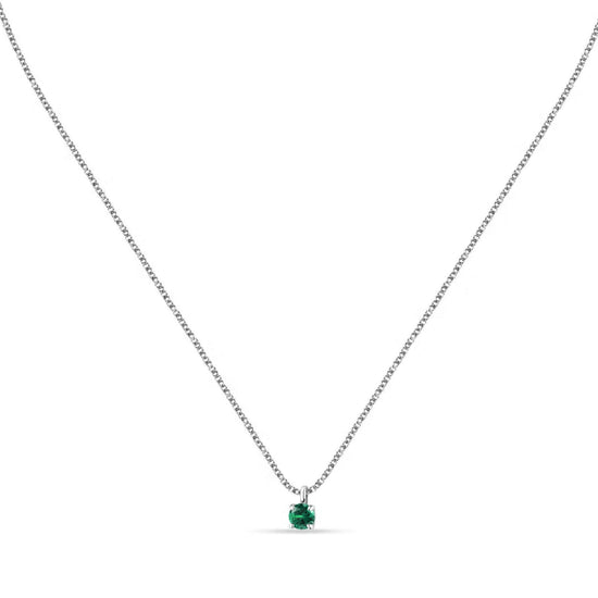 Collana punto luce donna Morellato Tesori argento zircone verde SAIW173-1