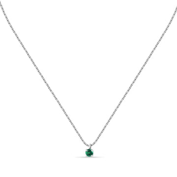 Collana punto luce donna Morellato Tesori argento zircone verde SAIW173-1