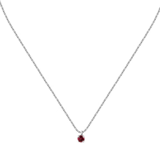 Collana punto luce donna Morellato Tesori argento zircone rosso SAIW174-1