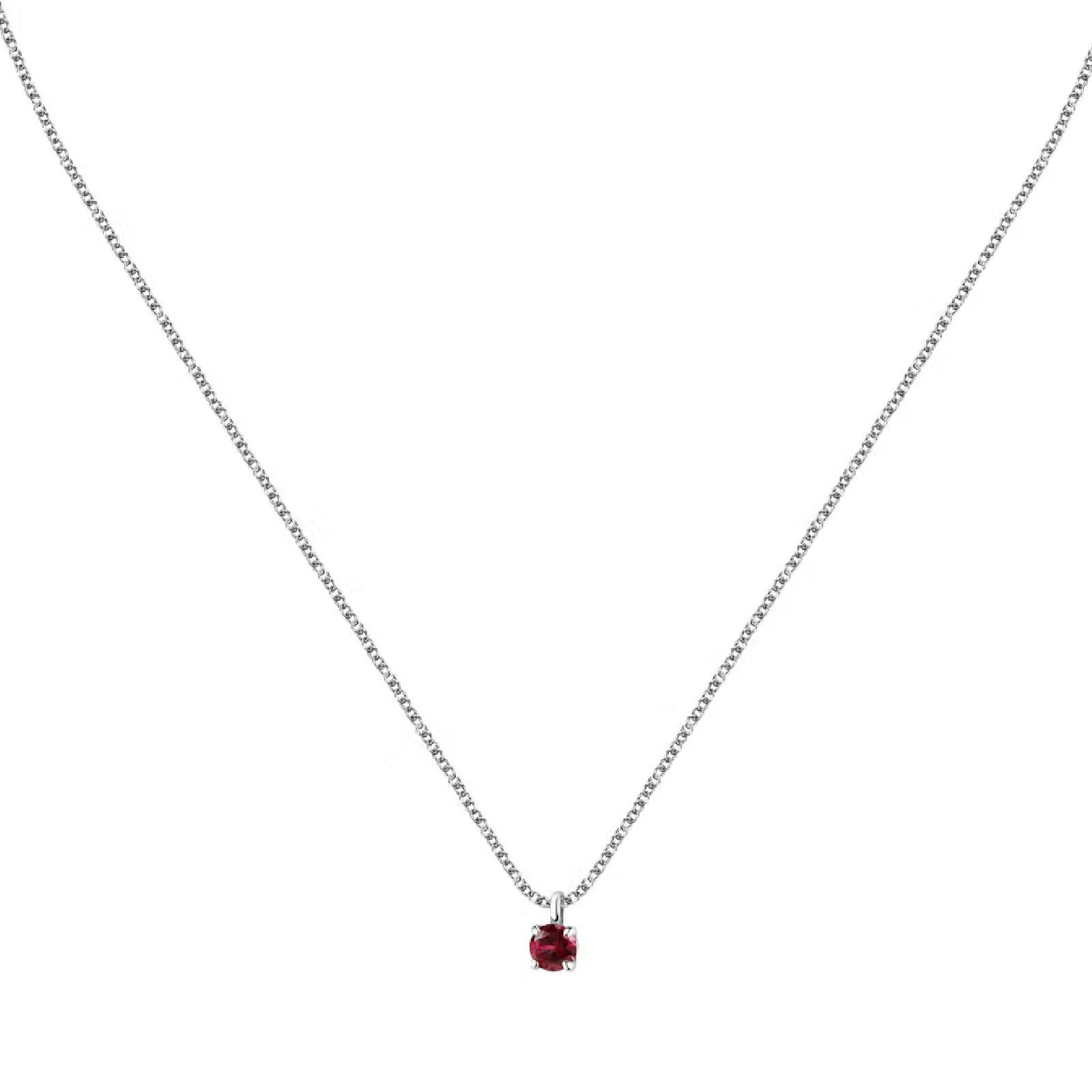 Collana punto luce donna Morellato Tesori argento zircone rosso SAIW174-1