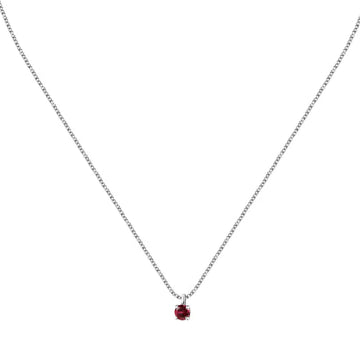 Collana punto luce donna Morellato Tesori argento zircone rosso SAIW174-1